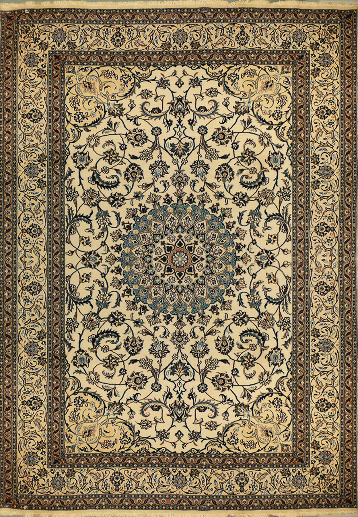 8 x 11'4" Persian Nain Rug 1