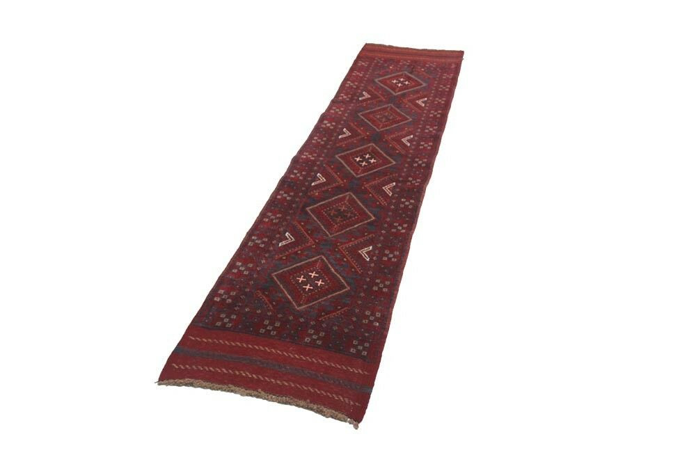 The Tribal Mashwani Runner Rug laid out in a home setting, demonstrating its fit and aesthetic appeal.