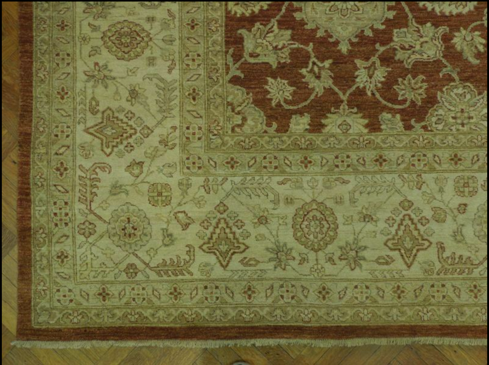 12 x18 Natural Wool & Vegetable Dyed Chobi Peshawar Rug