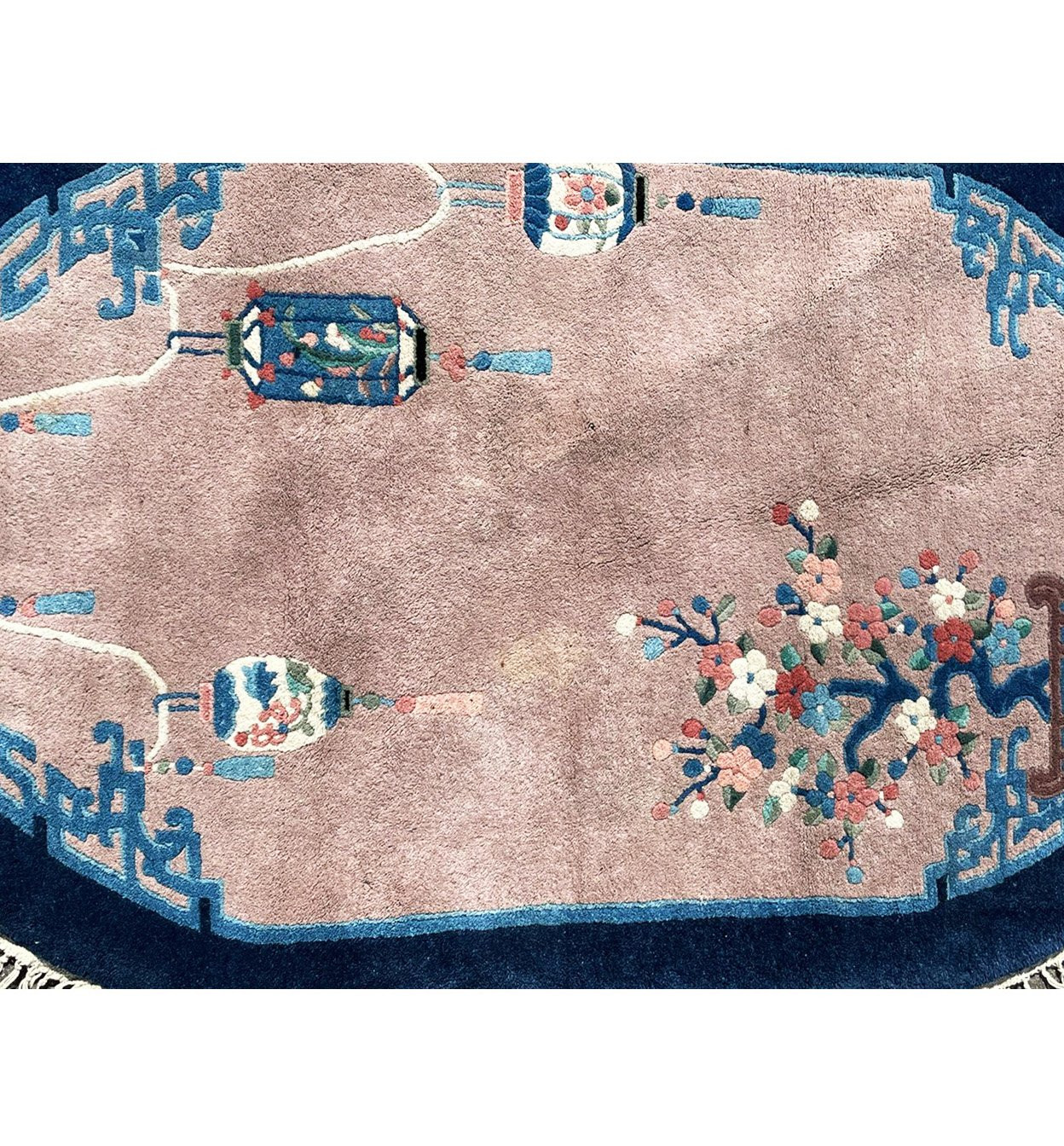 2'3" x 5'2" Oriental Art Deco Oval Rug