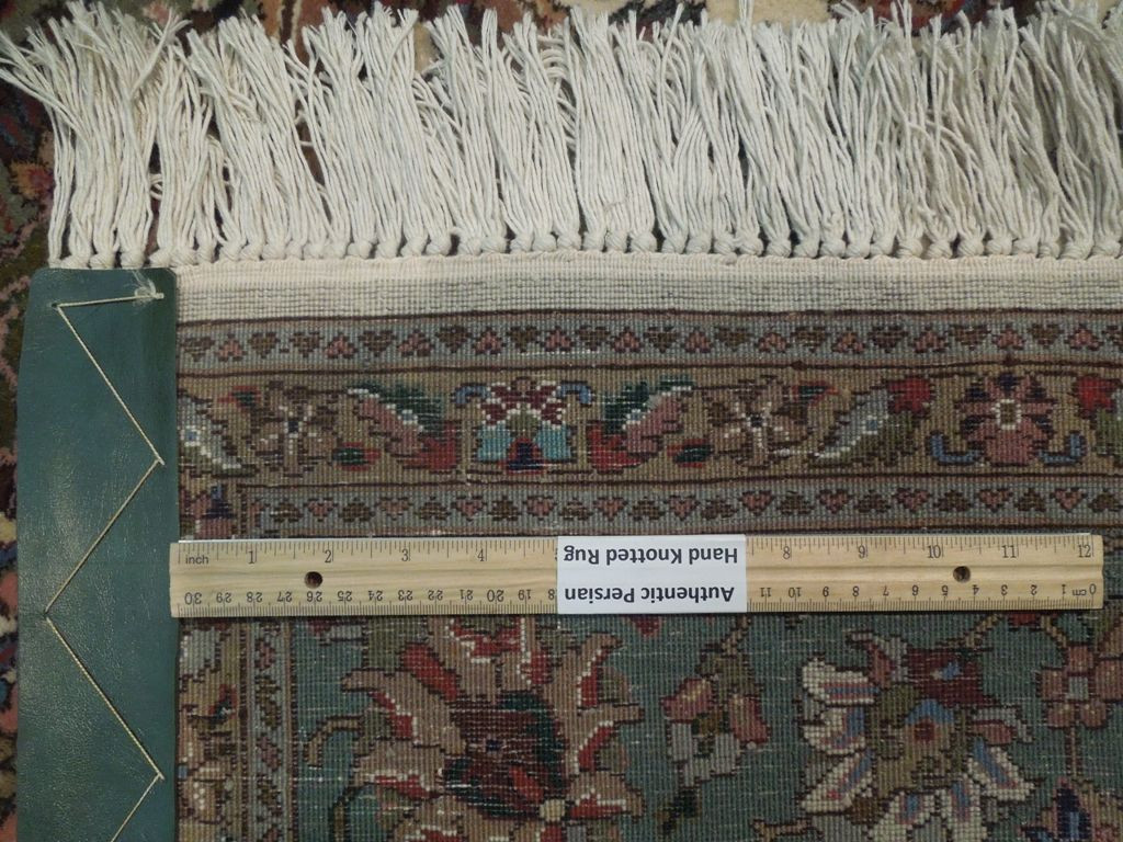 6'5 x 9 Singed Persian Tabriz Wool & Silk Rug