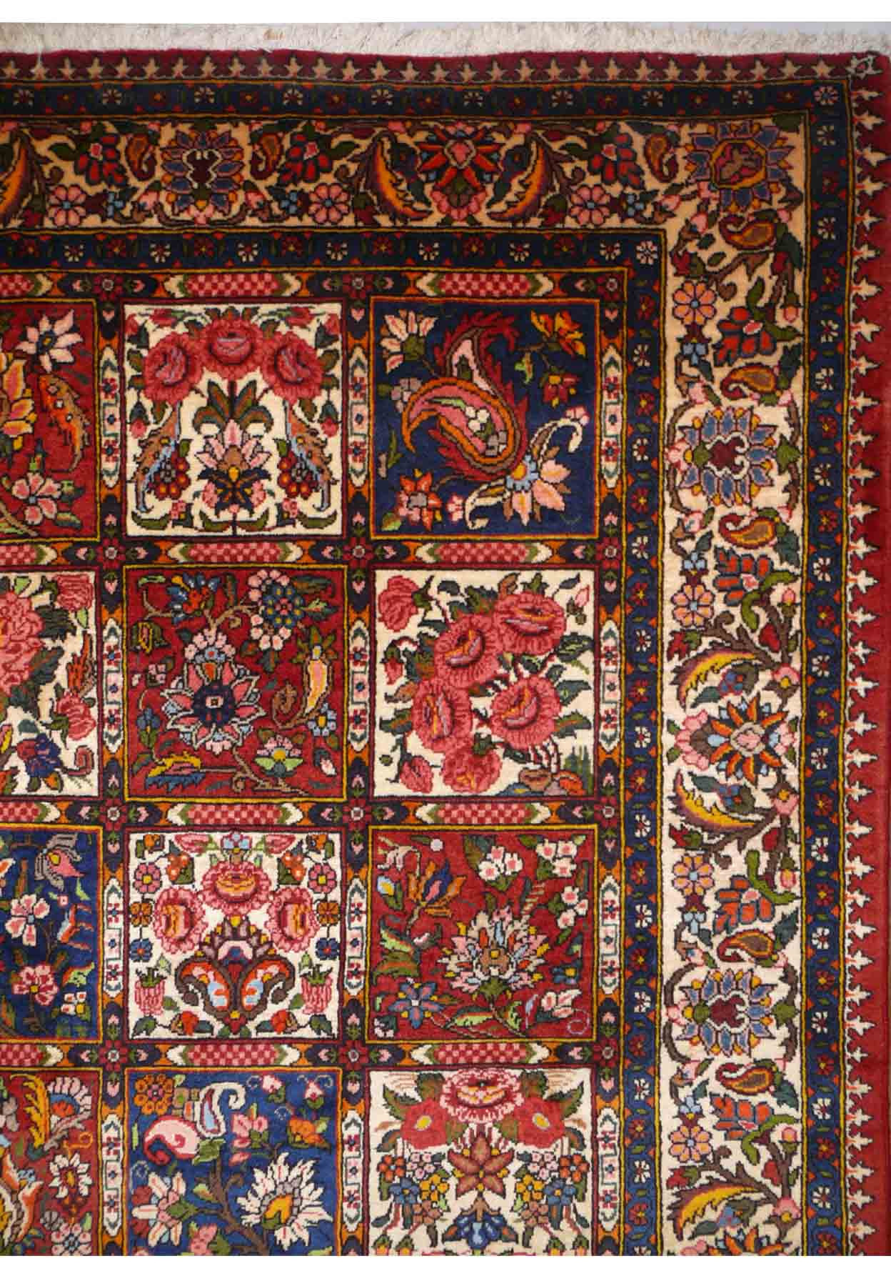 7 x 10'7" Botanical Panel Design Bakhtiari Rug