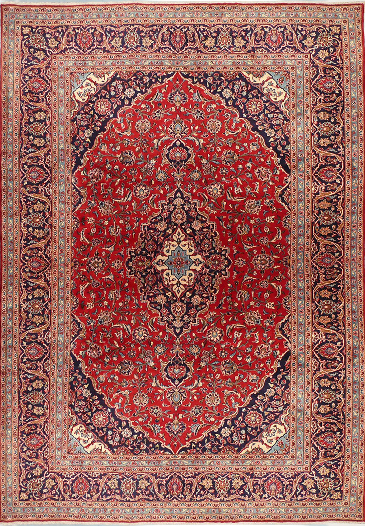 9'11" x 13'5 Persian Kashan Rug