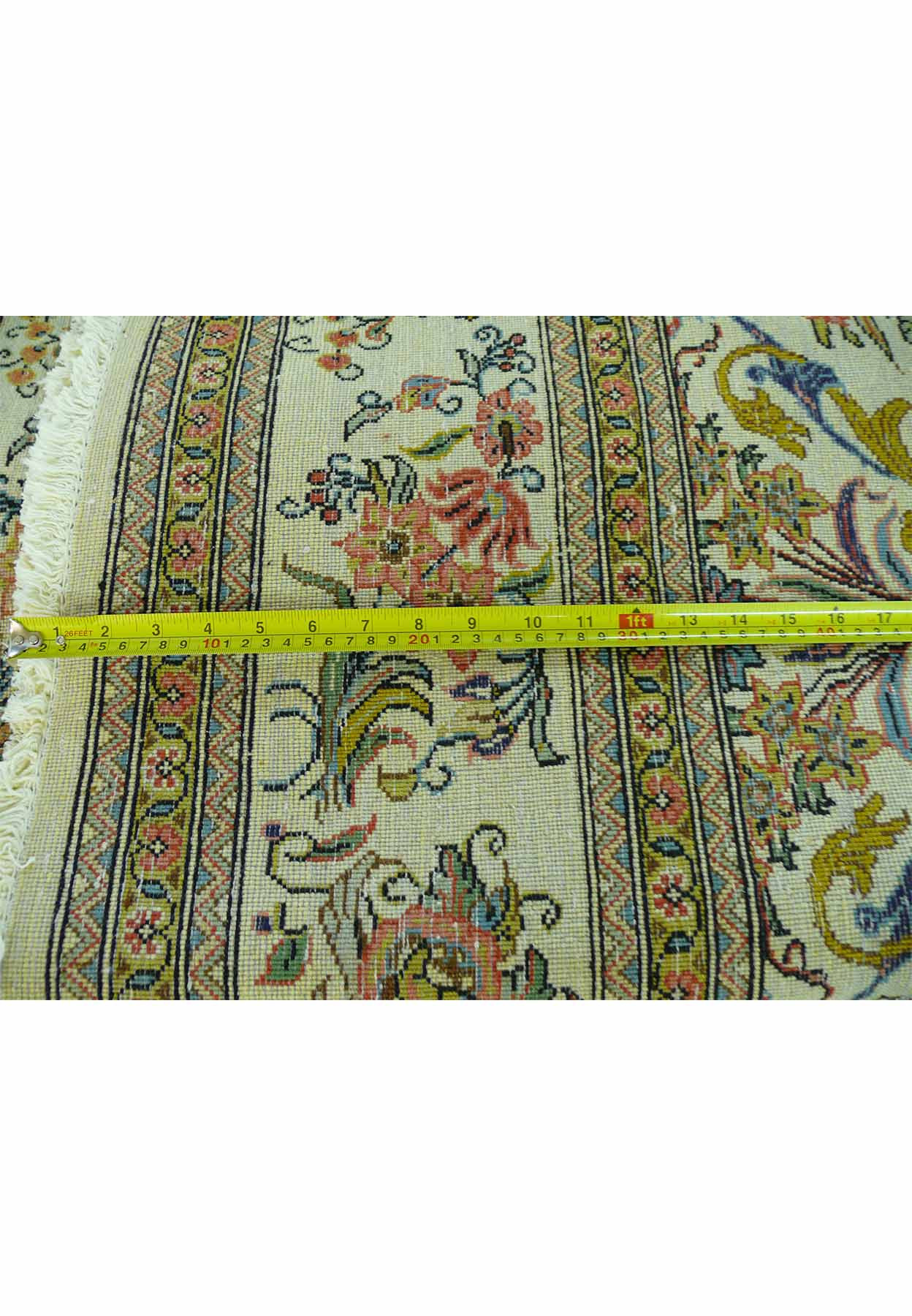 7 x 10 Persian Tabriz Wool & Silk Floral Masterpiece Rug