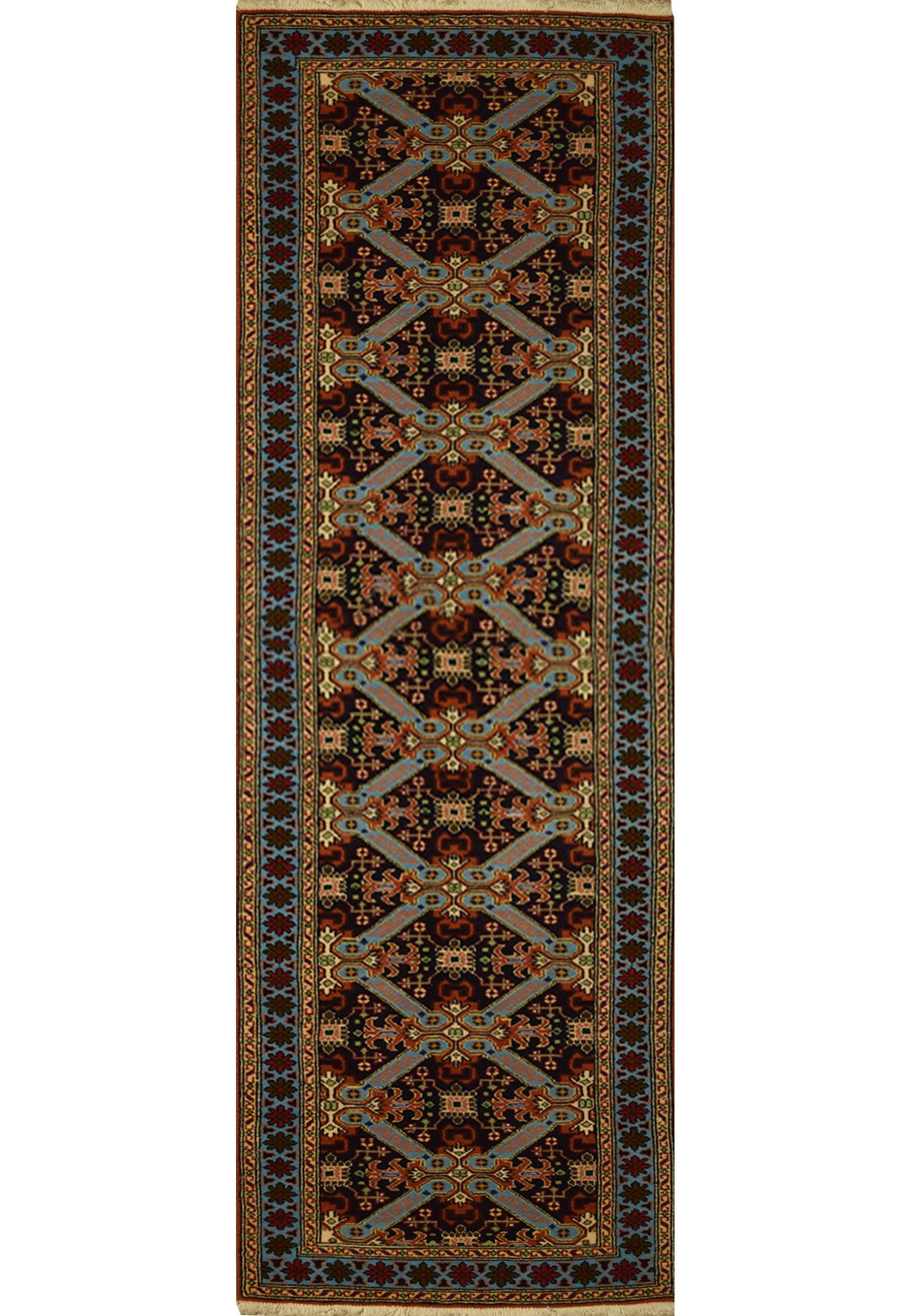 2'5 x 9' Persian Meshkin Runner | All-Over Design