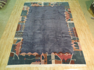8'4" x 11'2" Authentic Handmade Modern Tibet Rug