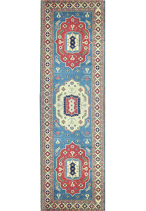 5'8" x 19'3" Caucasian Kazak Runner Rug