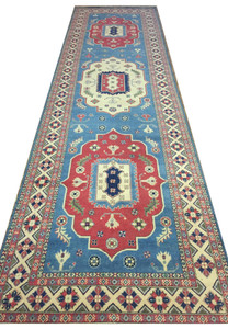 5'8" x 19'3" Caucasian Kazak Runner Rug