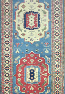 5'8" x 19'3" Caucasian Kazak Runner Rug
