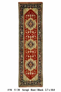 3 x 10 Caucasian Design Geometric Serapi Runner