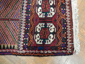 2 x 9 Multi Color Oriental Bokhara Tribal Runner