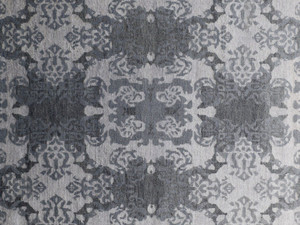 8x10 Gray Modern Handmade Venetian Italian Inspired Design Viscose Rug