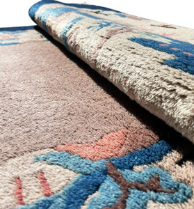 2'3" x 5'5" Oriental Art Deco Oval Rug