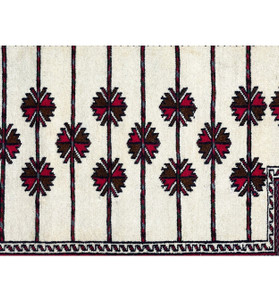 3'7" x 5'4 Rare Persian Baluch Tribal Rug