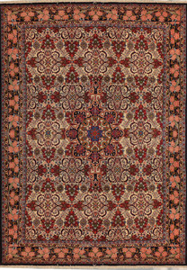 7 x 10 Persian Bijar Rug Floral Design