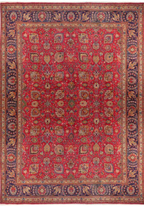 10 x 13 Persian Tabriz Rug Allover Design