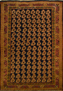 3'4" x 7'2"Persian Mahal Tribal Rug All Over Design