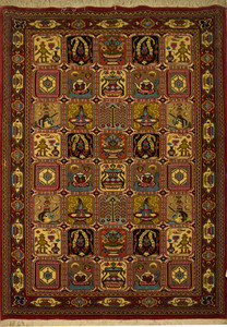 2'7" x 4'1" Persian Qum Kork