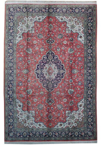 6'6 x 9'8 Persian Qum All Silk Rug Masterpiece