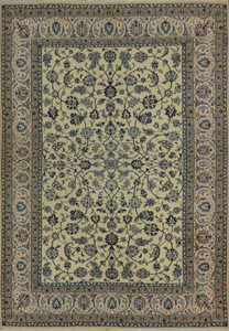 7 x 10 All-Over Design Persian Nain 9LAA Wool & Silk Rug