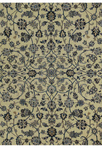 7 x 10 All-Over Design Persian Nain 9LAA Wool & Silk Rug