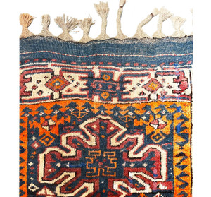 3'8" x 5'4" Antique Caucasian Azerbaijan Rug