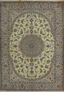 6'5 x 10 Persian Nain 9 LAA Rug Wool with Silk
