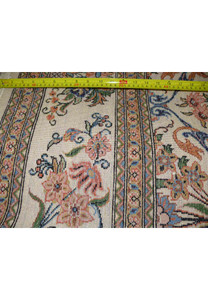 7 x 10 Floral Persian Tabriz Kork & Silk Rug