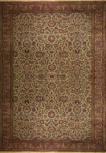 5'4" x 7'8" Antique Persian Kashan Rug