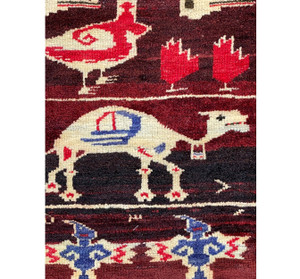 3'3" x 4' Oriental Baluch Tribal Rug
