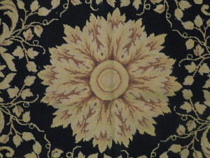 5 x 5 Authentic Needlepoint Flat Weave Round Rug