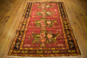 4'5 x 7'3 Caucasian Kazak Semi-Antique Rug