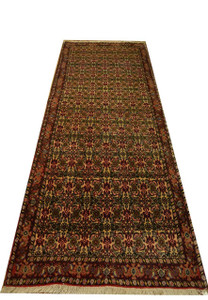 3 x 9 Detail view of a Persian Bidjar Runner