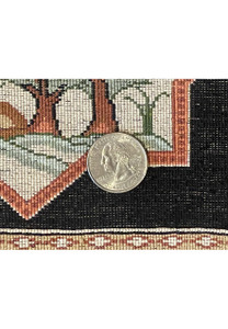 2 x 2'4 Persian Qum 100% Silk Rug