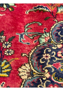 another distressed spot of this persian kerman rug