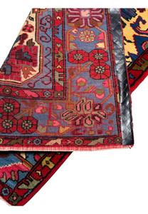 Backside view of Nahavand Persian Rug displaying craftsmanship and knotting