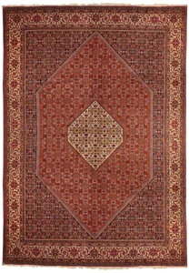 Full view of 8'2" x 11'8" Persian Bijar Rug showcasing intricate design