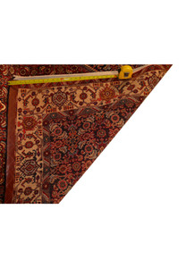 Backside of the 5'5 x 10 Persian Bijar Rug, illustrating the dense weave and intricate knotting characteristic of Bijar rugs.