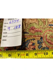 Backside of the 9' x 17'8" Antique Persian Kerman Lavar Rug showing fine craftsmanship