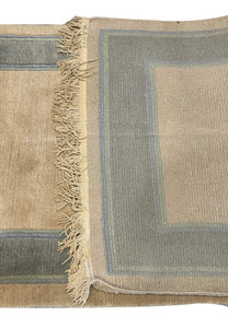 Backside of 2'8" x 28' Nepali runner, emphasizing the weave quality.