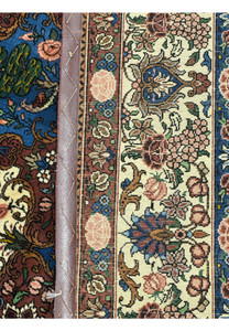 The backside of a Persian Bakhtiar rug highlighting the high-quality weave and intricate craftsmanship typical of this style.
