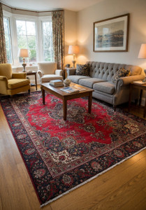 8'5" x 12'9" Persian Tabriz wool rug