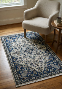 Full view of 2'9 x 4'6 Persian Nain rug