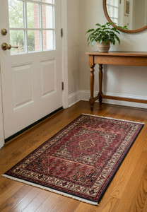 Full view of a 3 x 5 Persian Bijar rug