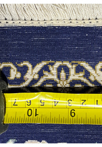3x5 Persian Qum pure silk rug signed backside ruler 800 KPSI knot density measurement