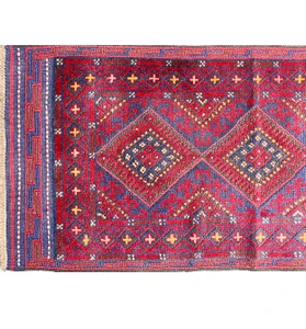 2' x 9'1" Afghan Mashwani Runner Rug
