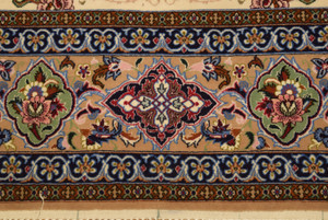 5 x 7 Very Fine High End Persian Isfahan Rug Wool & Silk