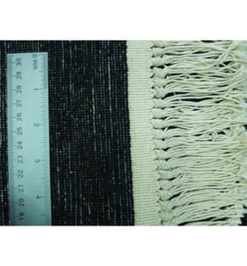 7x7 Square Black Handmade Rug French Design