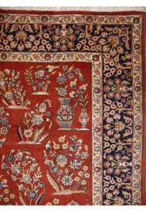7'2" x 9'2" Floral Persian Sarough Tribal Rug