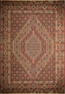 4 x 5'3 Persian Senneh Rug Kurdish Style